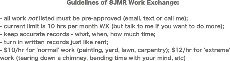 Guidelines of 8JMR Work Exchange: